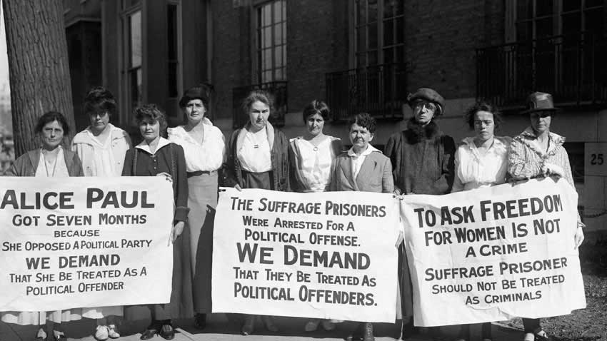 women's suffrage protest